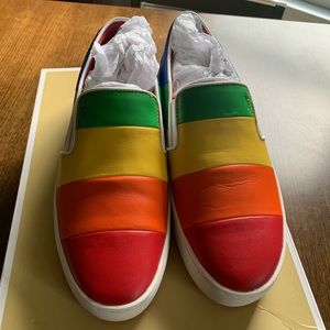 Michael Kors Rainbow Dylan Slip-On Sneakers Sz 7M